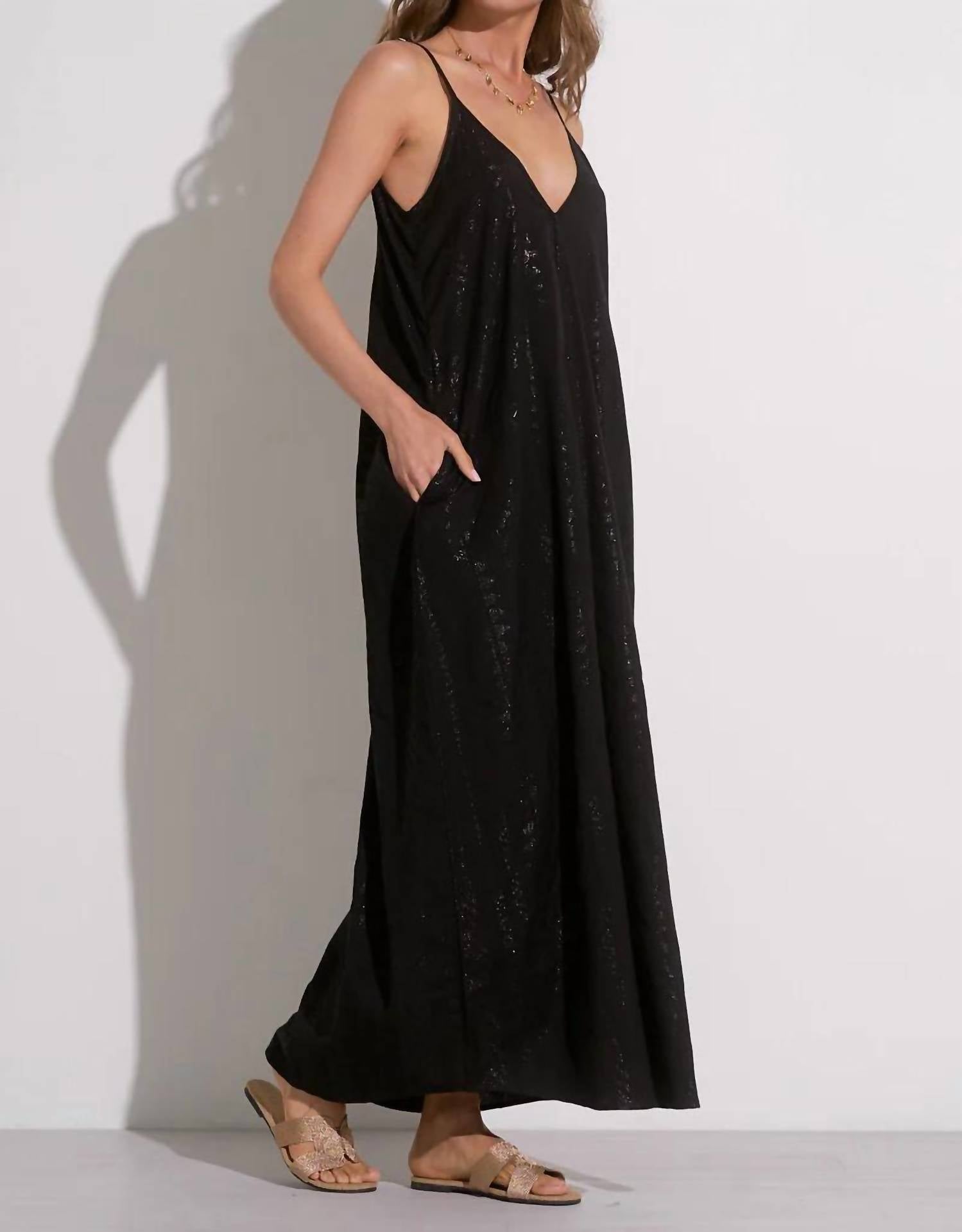 Elan - Cleo Spaghetti Strap Maxi Dress