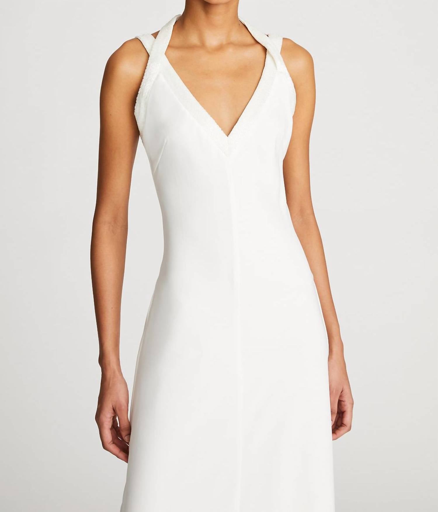 Allison Beaded Neckline Gown