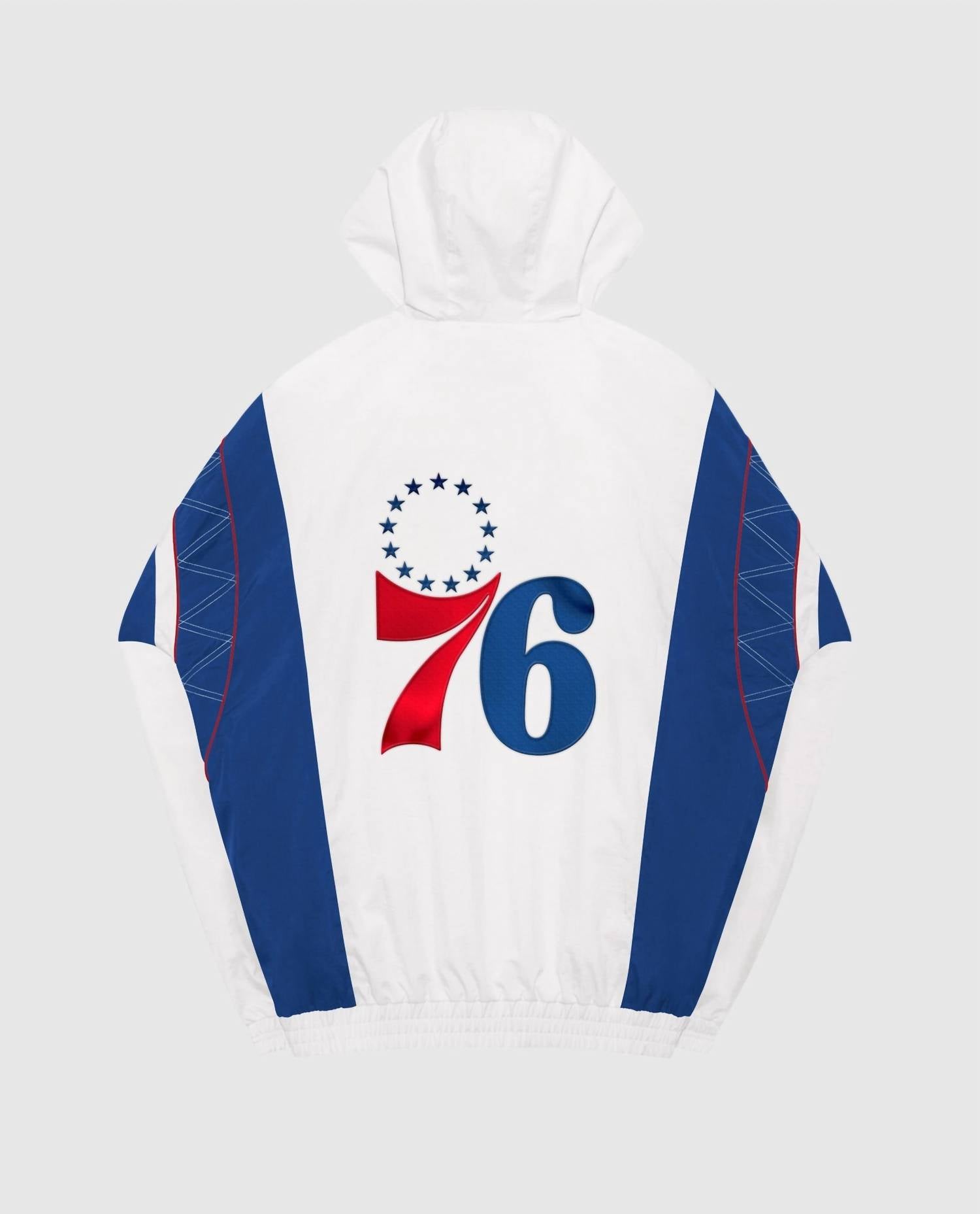 Starter - Men's Philadelphia 76ers Home Team Half-zip Jacket