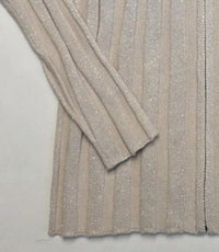 Pure Amici - Women's Ribbed Zippered Sweater