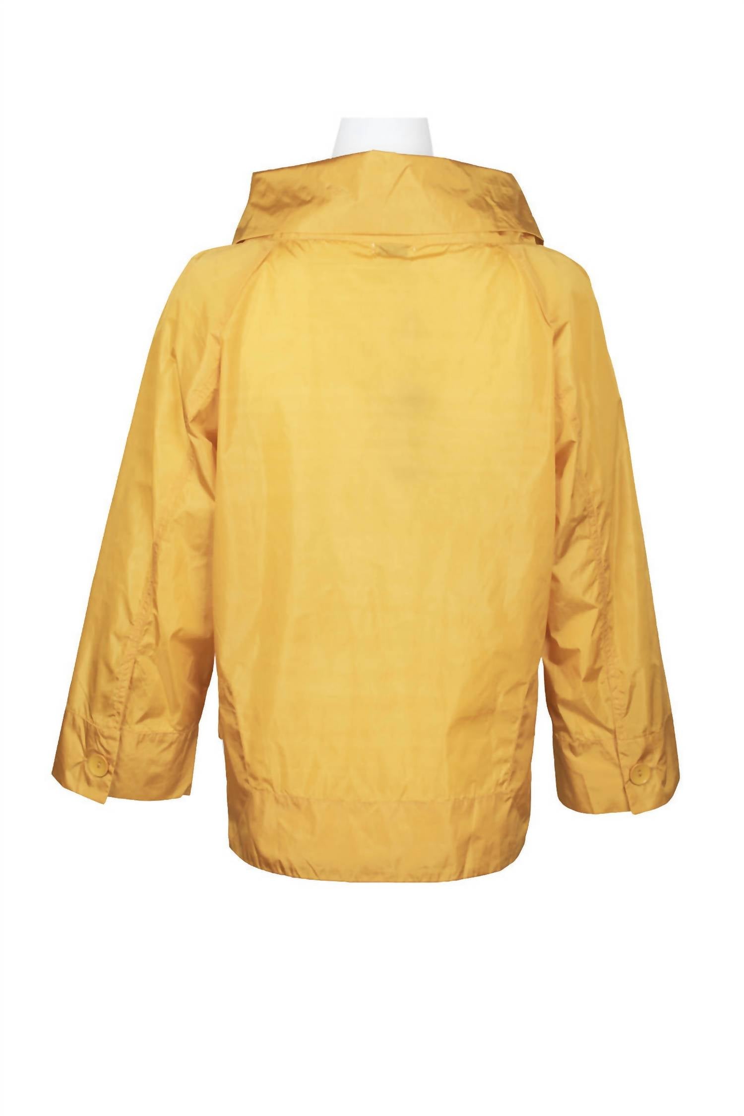 Why Dress - Women's High Neck Collared Button Pocket Jacket