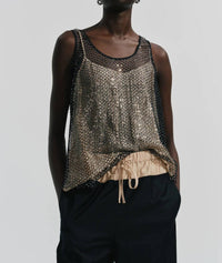 Saint Art - Menton Mesh Sequin Tank Top