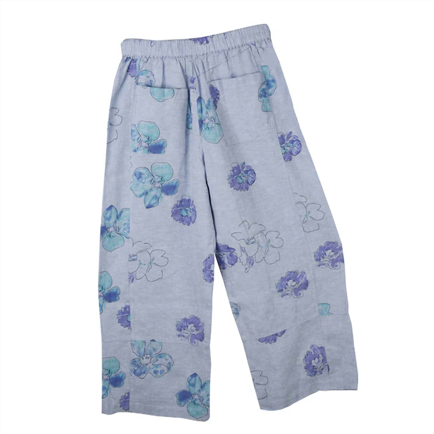 Habitat - Women's Linen Floral Seamed Crop Pant