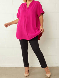 Entro - Textured Placket Top