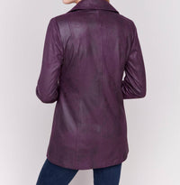 Charlie B - Long Faux Suede Moto Jacket