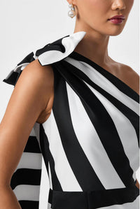 Trina Turk Romance Midi Dress in black white - women's dress - view 4