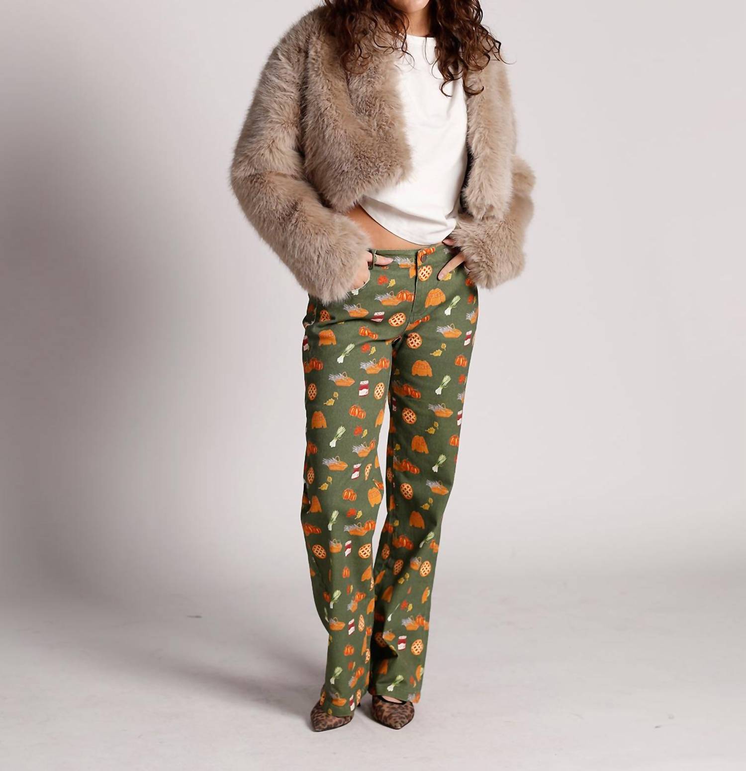 Bailey Rose THANKFUL SEASON PANTS in basil green - women's pants - alternate view