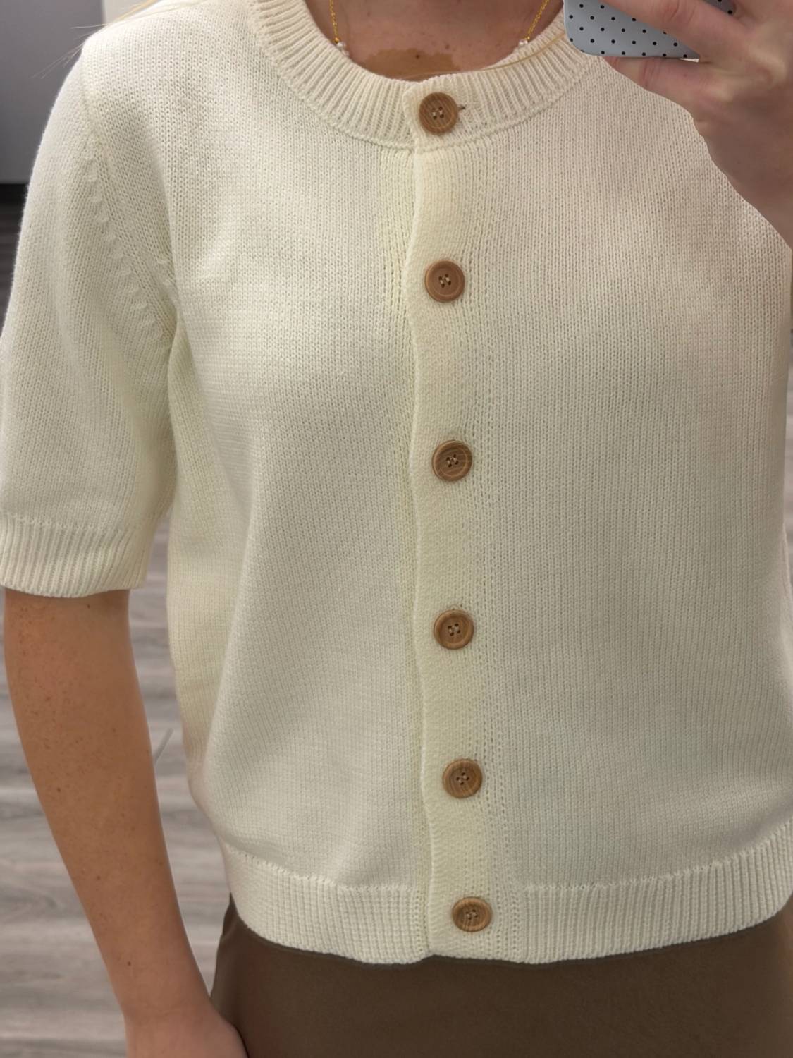 In February - Crew Neck Cotton Cardigan