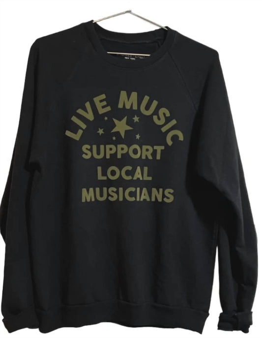 Unsweetened - Men's Live Music Crew Sweatshirt