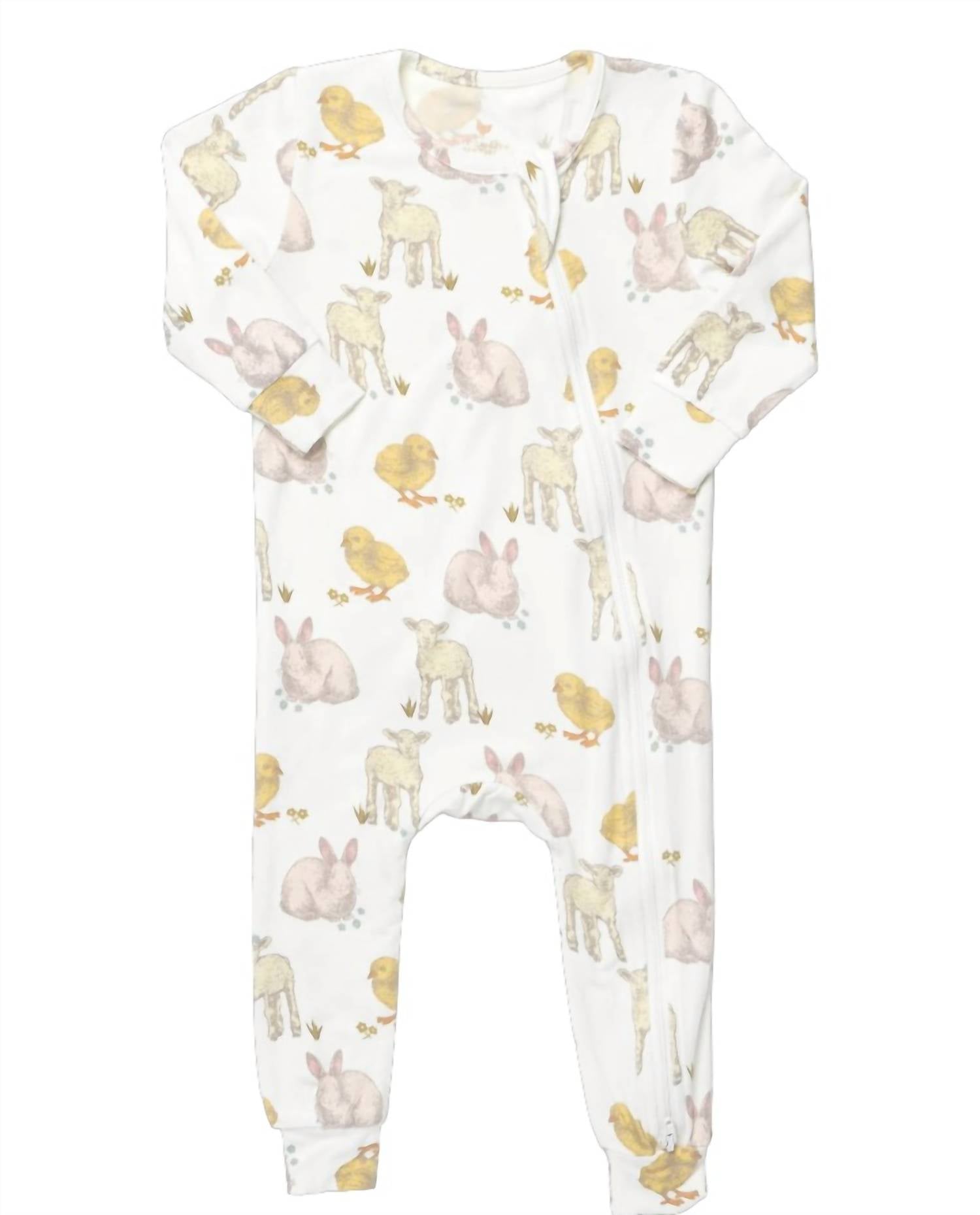 PINK CHICKEN Kid's Bamboo Romper in easter friends - kids' item