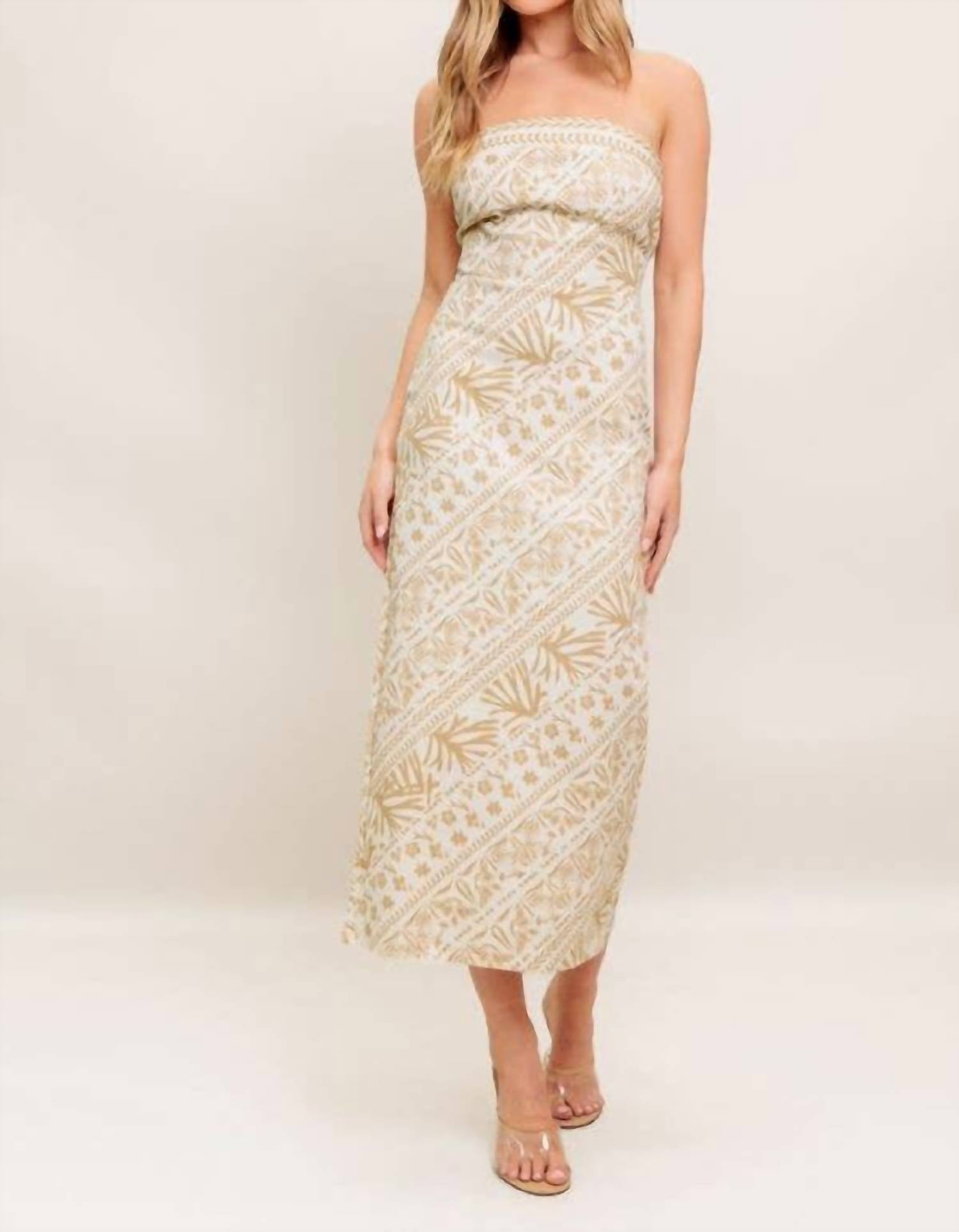 Flying Tomato - The Mackenna Strapless Midi Dress