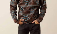 Ariat - Caldwell Logo 1/4 Zip Southwest Sweater