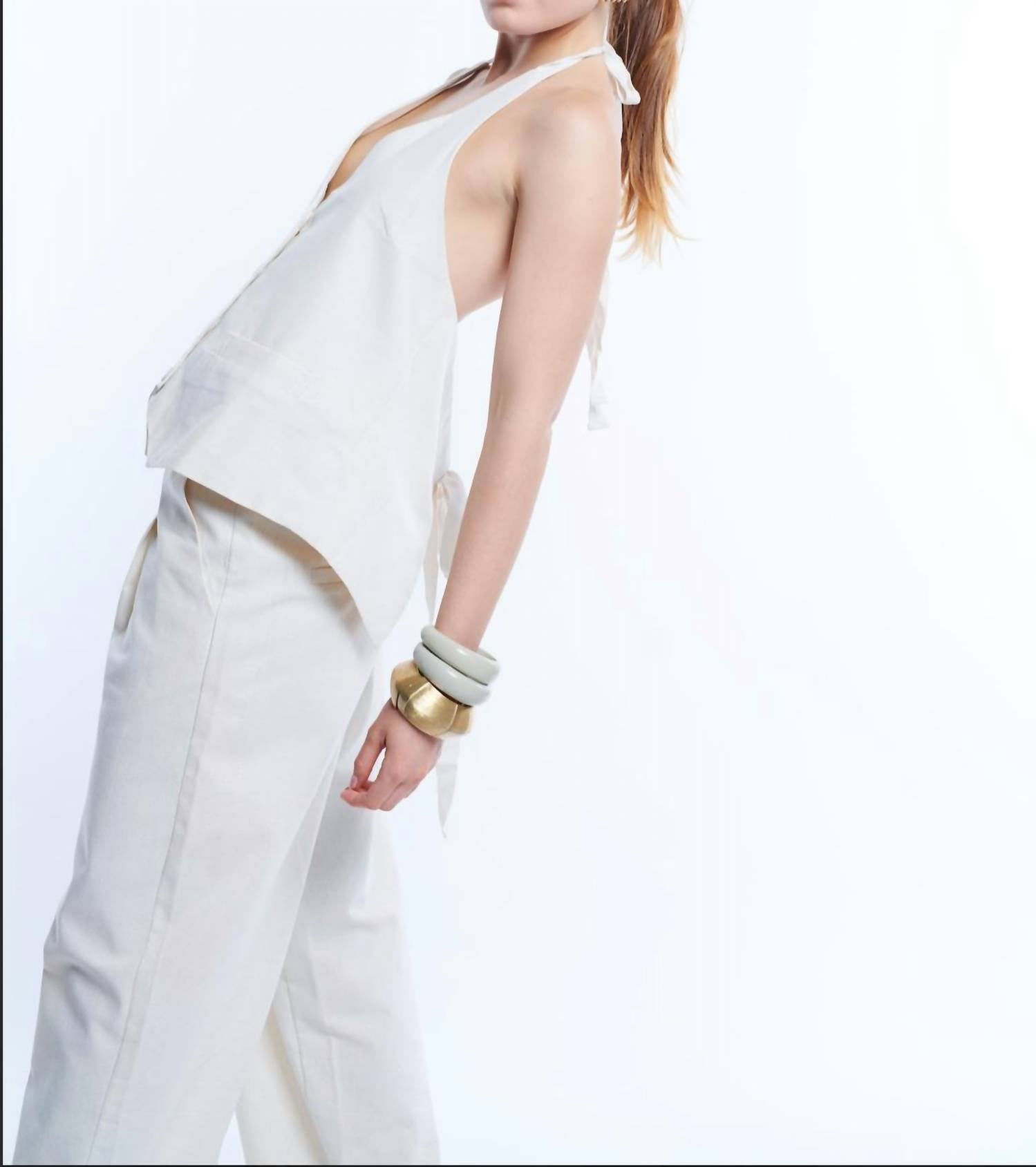 Backless Linen Top