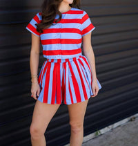 Line And Dot - Women's Corey Capri Stripe Top