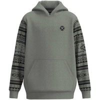 HOOEY Men's Legendary Polar Fleece Hoody in black grey - men's shirt