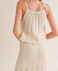Sadie & Sage - Baby Chevron Pointelle Sweater Tank