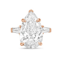 Diana M Jewels - Women's Pear & Baguette Lab-Grown Diamond Ring (6.00 Ct) - Elegant