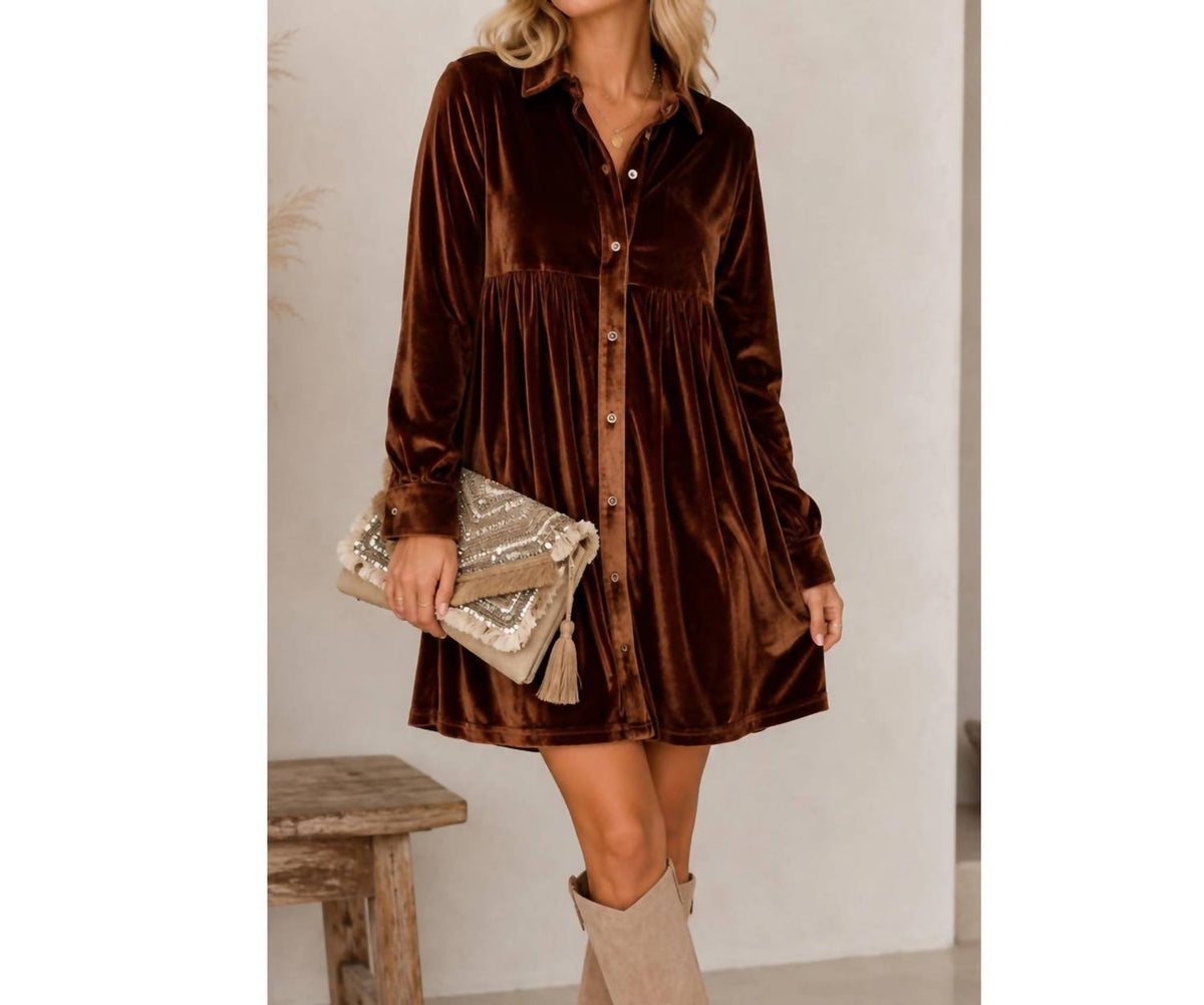 La Miel - Velvet Mini Dress
