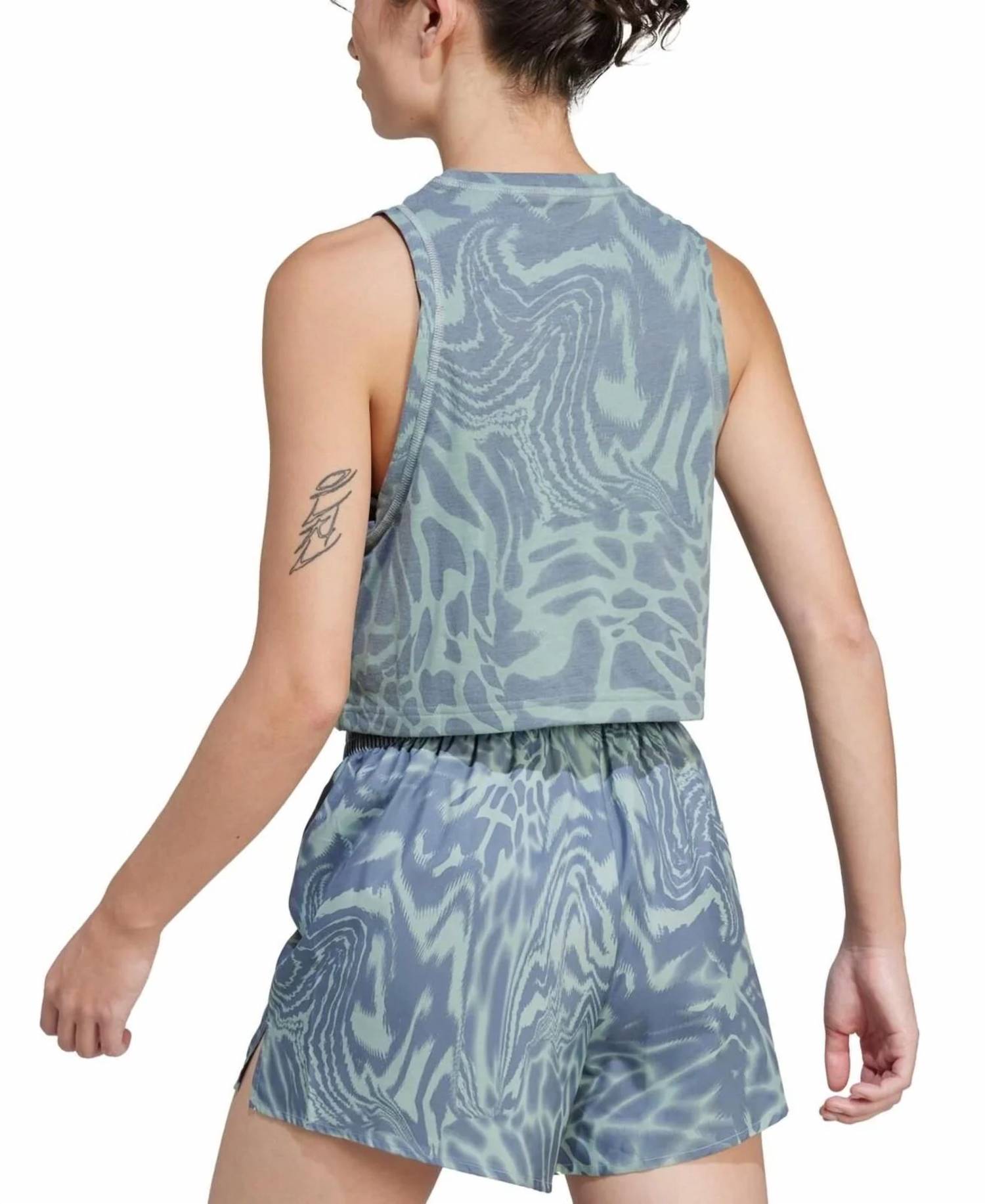 Adidas - Printed Climacool Cropped Tank