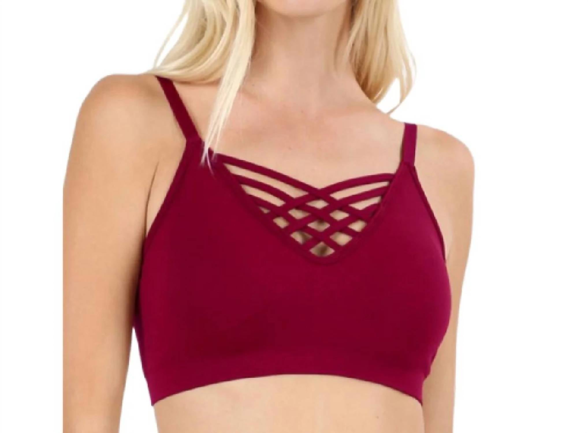 Zenana - Front V-lattice Bralette - Plus