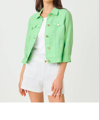 Lilly Pulitzer Seaspray Linen Jacket in jackfruit - women's jacket - view 4
