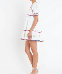 English Factory - EMBROIDERED SHORT SLEEVE DRESS