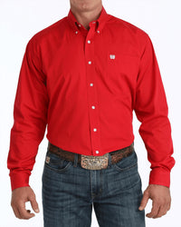 CINCH Classic Fit Button Down Western Shirt in red - men's shirt