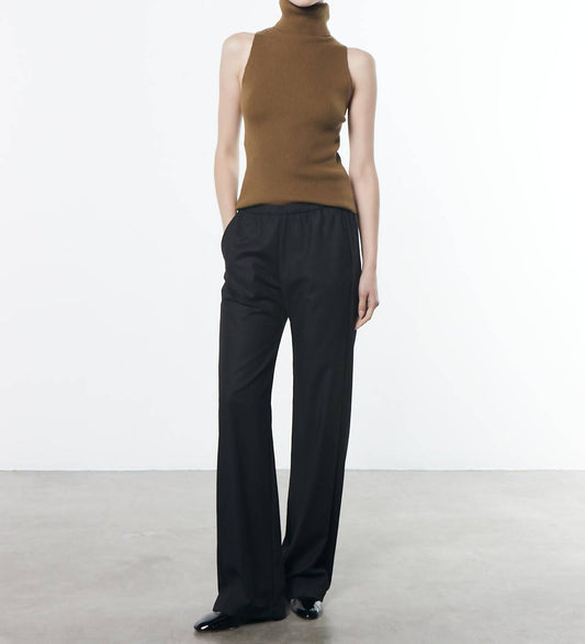 Enza Costa - RIB SLEEVELESS TURTLENECK SWEATER