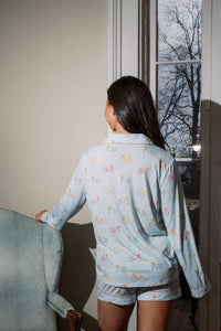 Stone Tree Pajamas - Women's Print Long Sleeve And Short 2 Piece Pajama Set