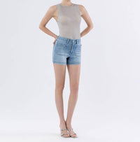 Vervet By Flying Monkey - High Rise Shorts With Patch Pockets
