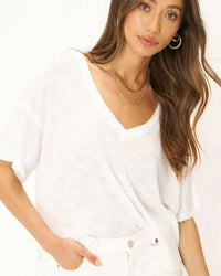 Project Social T - Oh Girl Raw V-neck Textured Tee