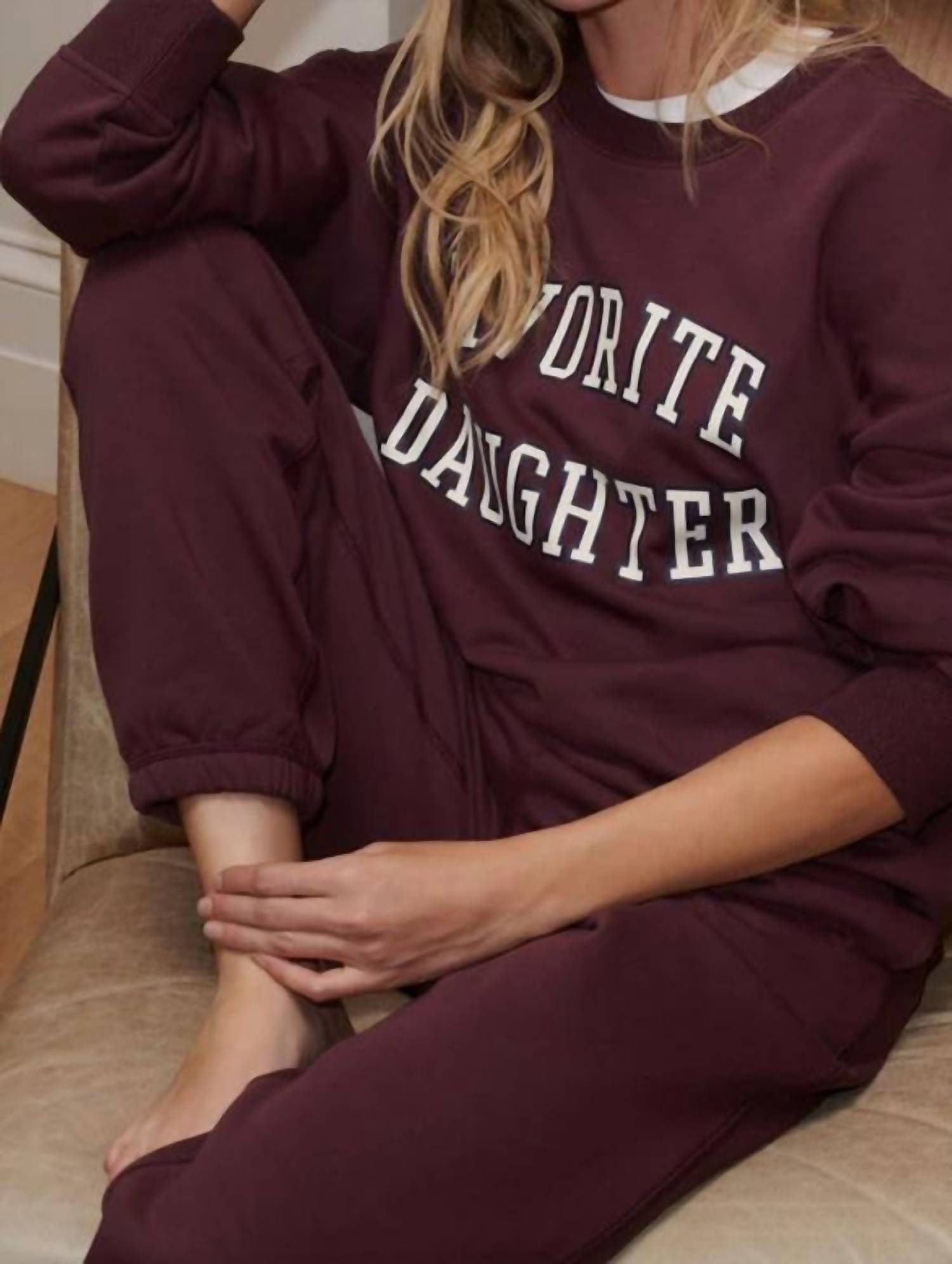 Favorite Daughter Collegiate Sweatshirt in burgandy - women's top - view 5