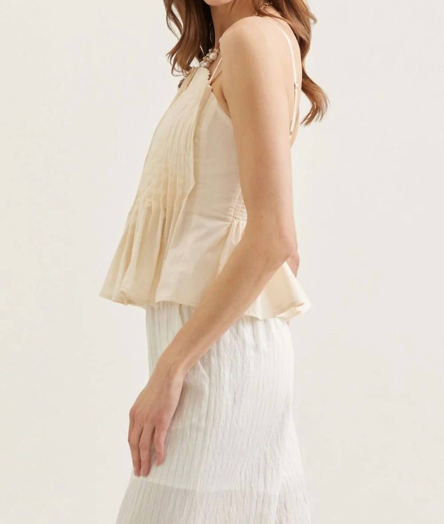 Entro - Dani Pleated Sleeveless Top