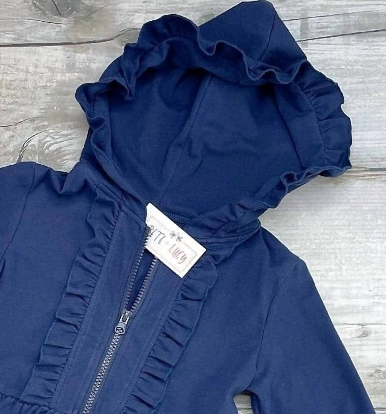 Pete + Lucy - Girls Ruffle Hoodies