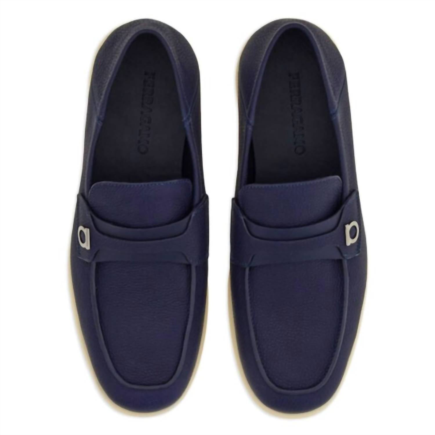 Salvatore Ferragamo - Men's Gancini Plaque Leather Loafers
