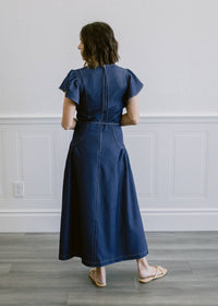 Current Air - Flutter Sleeve Waist Tie Dress