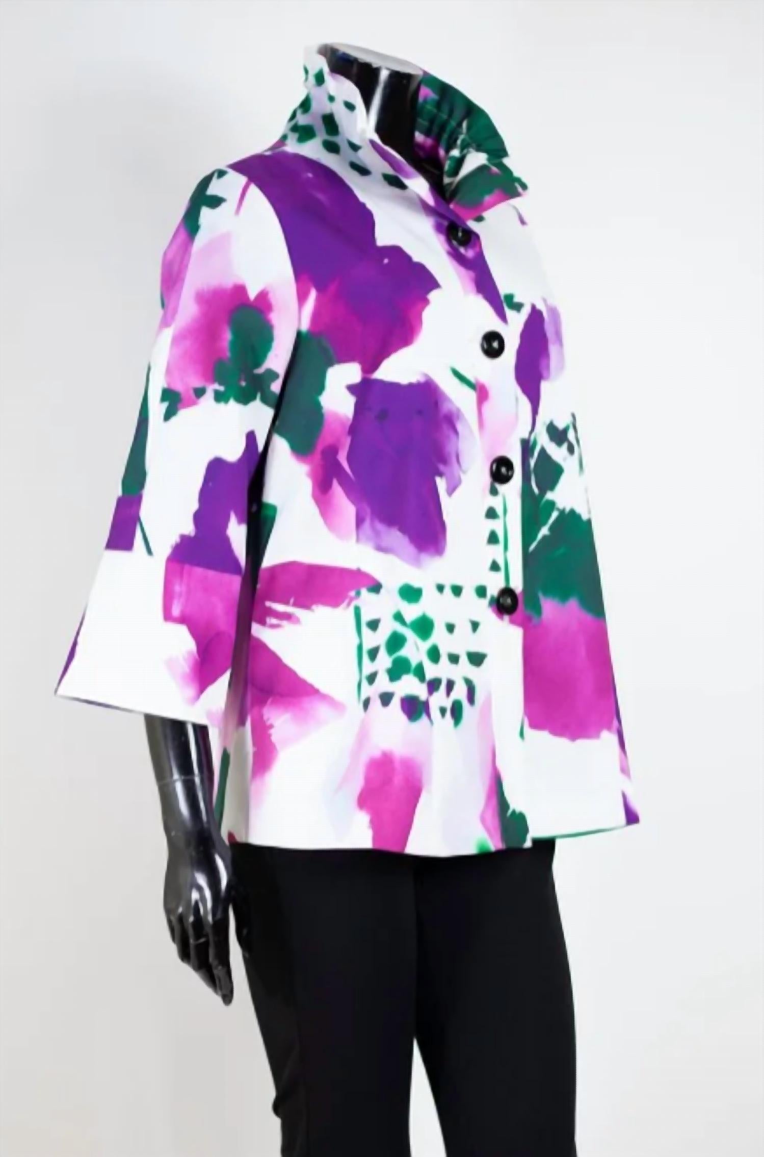 Samuel Dong - S23108 - 3/4 Sleeve Button Jacket