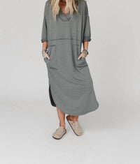 Three Bird Nest - Nest Meadow Long Sleeve Slit Maxi Dress