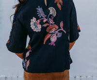 Johnny Was Mixed Media Dolman Blouse in gineva 1 - women's blouse - view 4