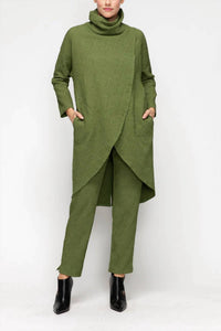 Ic Collection - Twist Collar Front Overlap Top