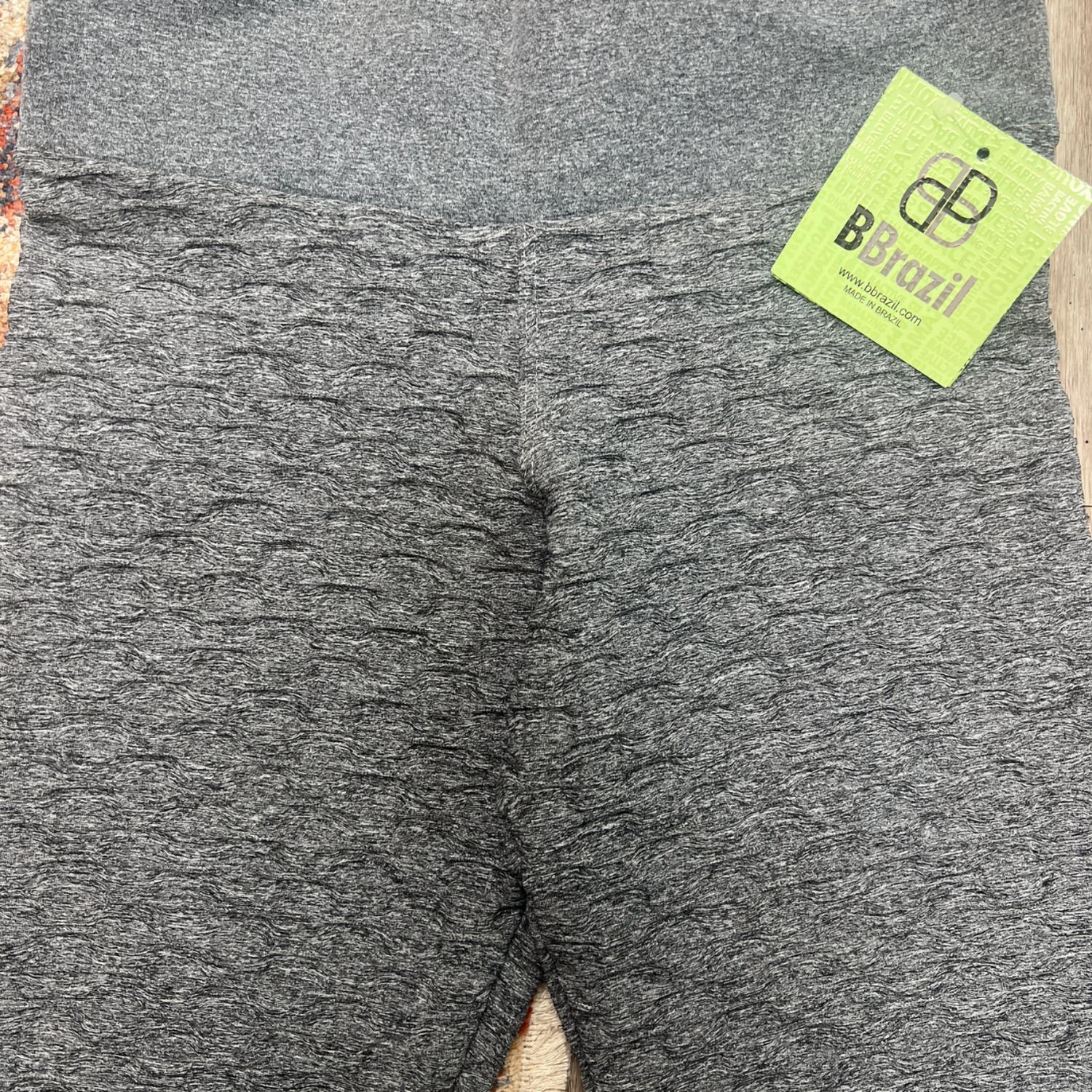 BBrazil Clothing Basket Weave Jacquard Long Leggings in heather grey - women's pants - view 4