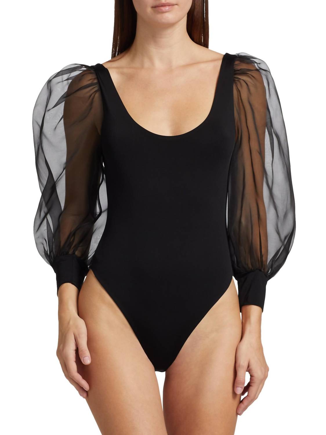 Alice + Olivia - Jillianne Scoop Puff Sleeve Bodysuit
