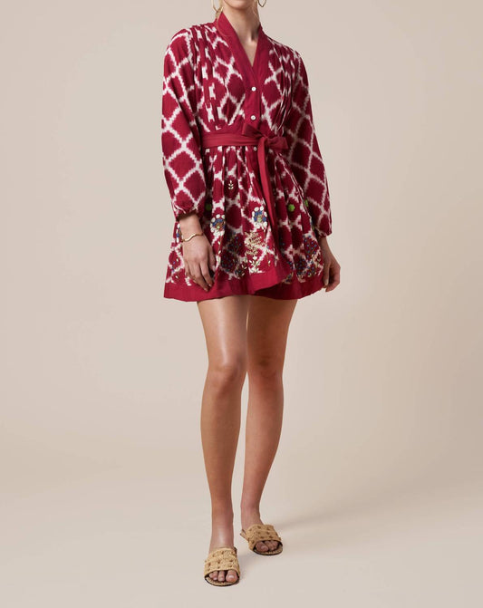 Guadalupe Design - Ada Kimono V-neck Short Dress