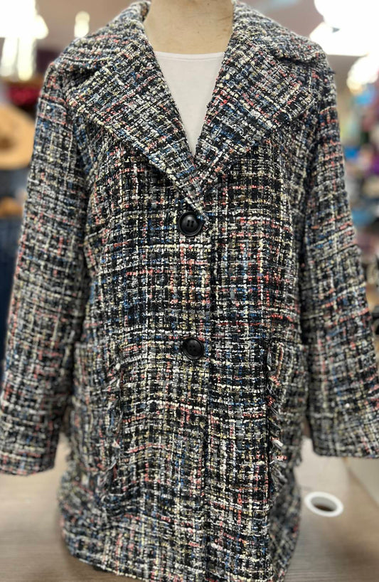 Coco + Carmen - Essex Blazer Plaid with Sparkles