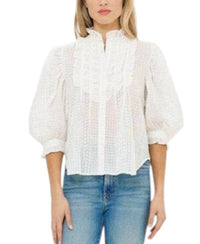 Oliphant - Ruffle Front Button Blouse