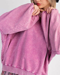 Easel - Terry Knit Pullover Top