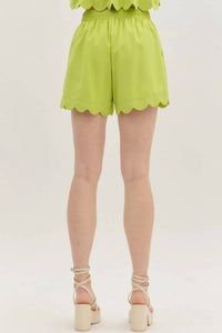 Entro - Scallop High Waisted Shorts