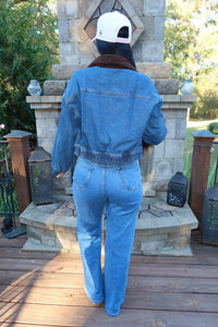 Et Clet - Sherpa Collared Denim Jacket