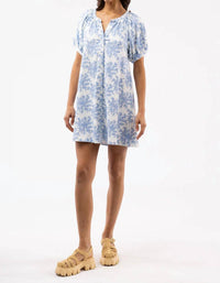SMITH & QUINN Posie Mini Dress in rose bushel blue - women's dress - alternate view