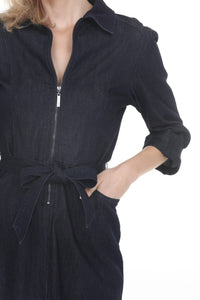 Joseph Ribkoff - Half Zip Belted Shirt Dress